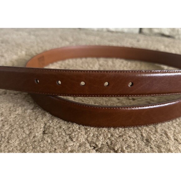 Jos A Bank Brown Leather Dress Belt with Gold Buckle Business Casual Men’s 44 - Picture 2 of 6